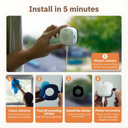 2K HD Window Security Camera