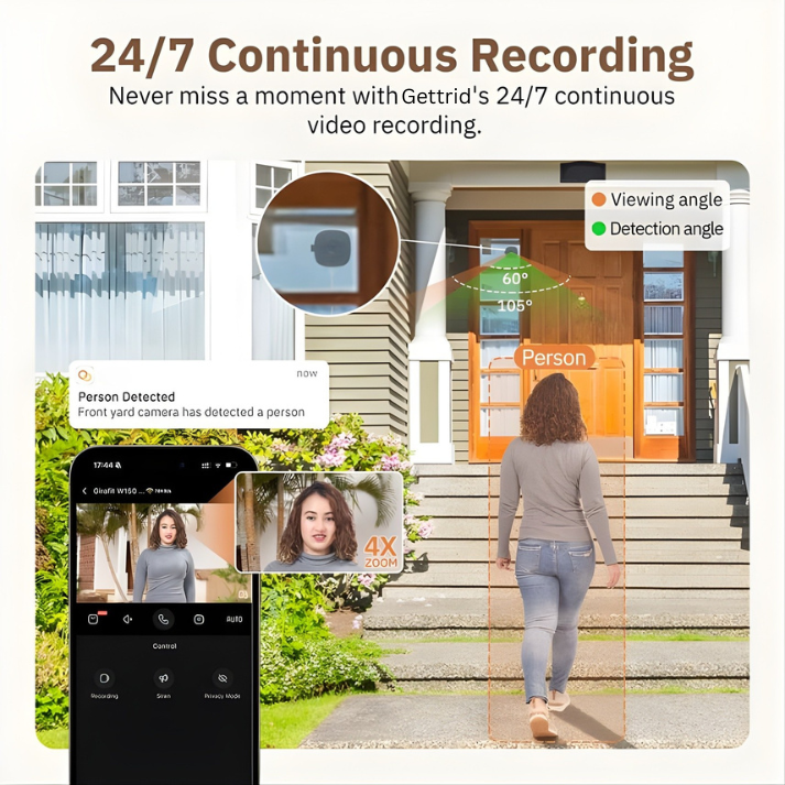 2K HD Window Security Camera